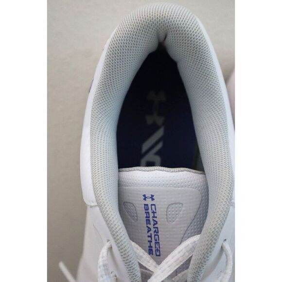 Under Armour Women's Sz 9.5 White UA Charged Breathe 2 Spiked Golf Shoes - Picture 10 of 11